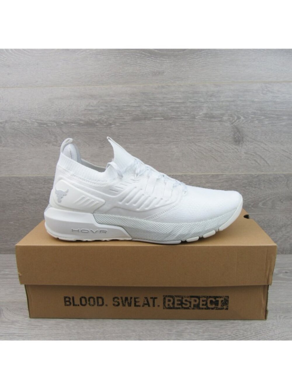 Under Armour Project Rock 3 Training Shoes Mens Size 13 White NEW - Picture 2 of 15